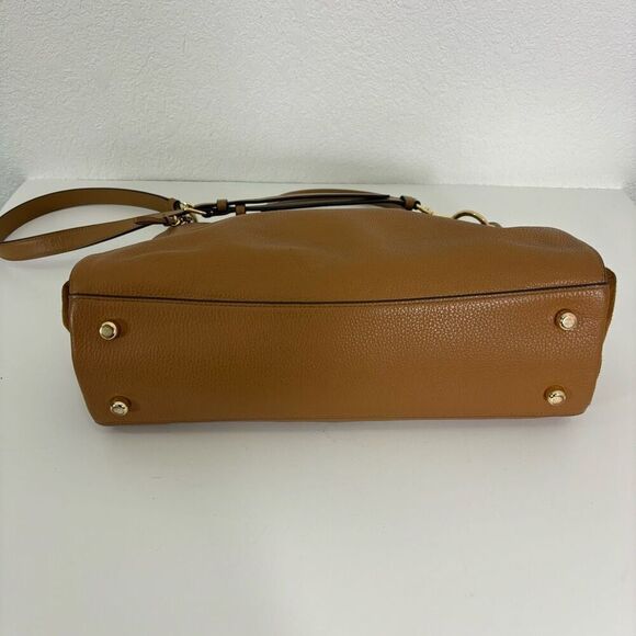 Coach Tan Leather Mia Large Satchel Purse - Picture 8 of 15